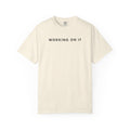 working on it graphic tee in ivory