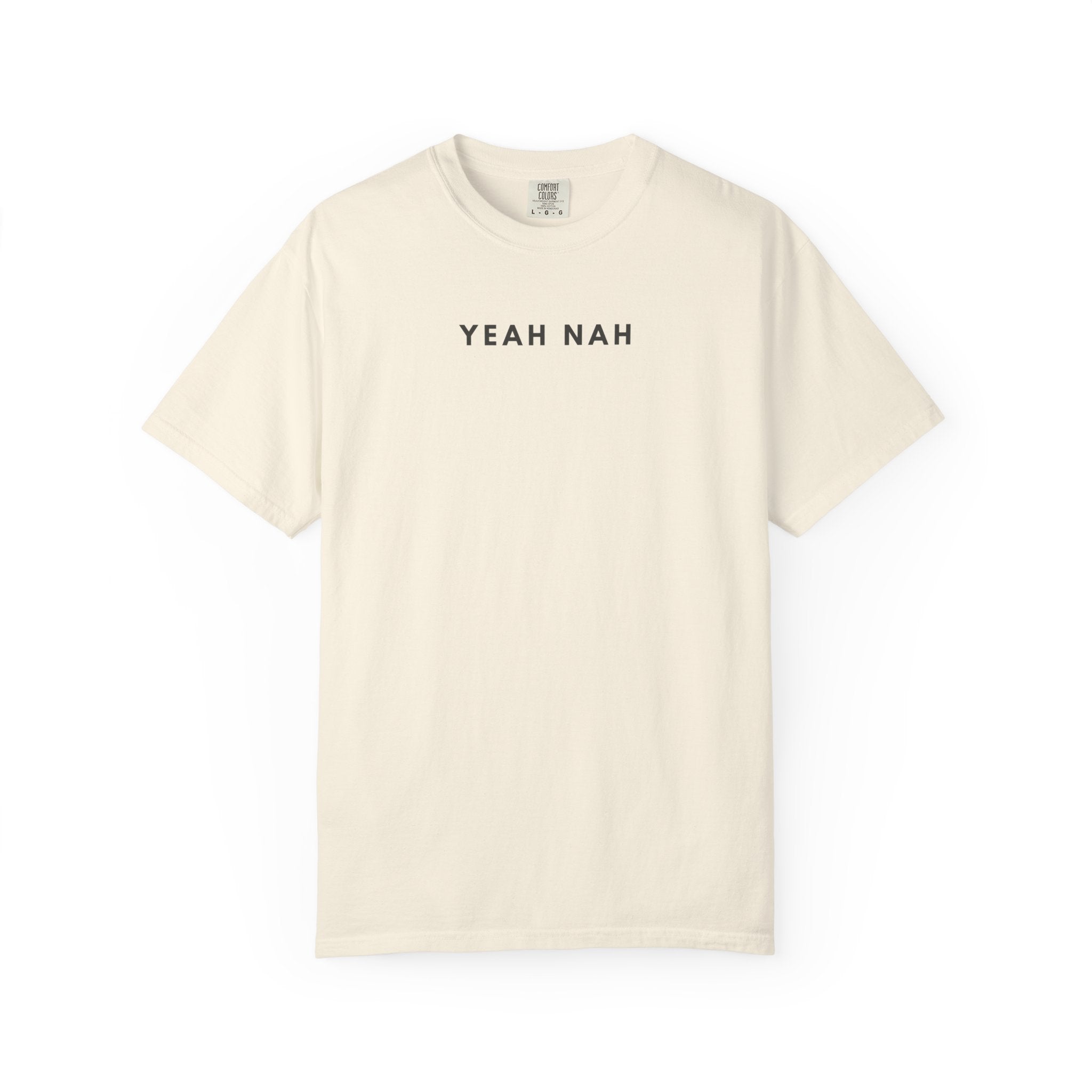 Yeah Nah graphic tee in ivory